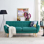 Remark (Teal) Mid-century style tufted retro couch in teal