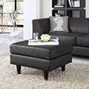 Bonded leather ottoman in black main photo