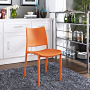 Dining side chair in orange