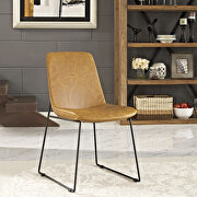 Dining side chair in tan