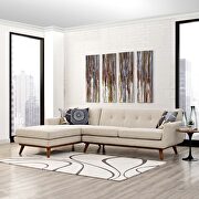 Engage LF (Beige) Left-facing sectional sofa in beige