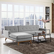 Engage LF (Ex Gray) Left-facing sectional sofa in expectation gray