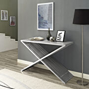 Console table in silver main photo