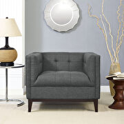 Serve (Gray) Upholstered fabric chair in gray