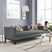 Upholstered fabric sofa in gray main photo