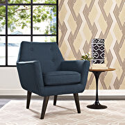 Posit (Azure) Upholstered fabric armchair in azure