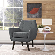 Posit (Gray) Upholstered fabric armchair in gray