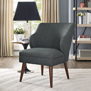 Swell (Gray) Upholstered fabric armchair in gray