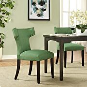 Curve (Kelly Green) Fabric dining chair in kelly green