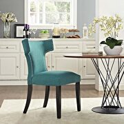 Fabric dining chair in teal main photo