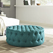 Amour (Teal) Upholstered fabric ottoman in teal