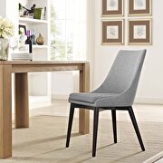 Fabric dining chair in light gray main photo