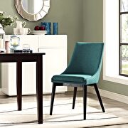 Fabric dining chair in teal main photo