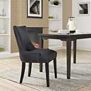 Faux leather dining chair in black main photo