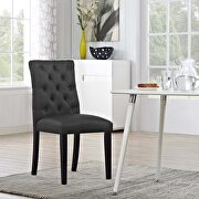 Vinyl dining chair in black main photo