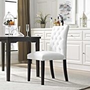 Vinyl dining chair in white main photo