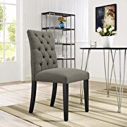 Fabric dining chair in granite