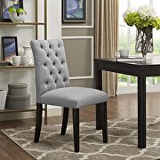 Duchess (Light Gray) Fabric dining chair in light gray