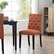 Duchess (Orange) Fabric dining chair in orange