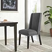 Fabric dining chair in gray main photo
