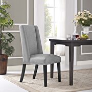 Fabric dining chair in light gray