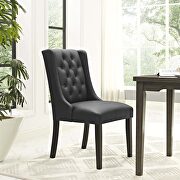 Baronet V (Black) Vinyl dining chair in black