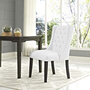 Baronet V (White) Vinyl dining chair in white