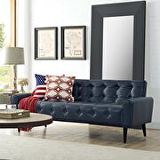 Upholstered vinyl sofa in blue main photo