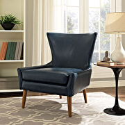 Upholstered vinyl armchair in blue