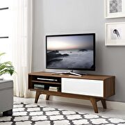 Tv stand in walnut white main photo