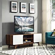 Tv stand in walnut white main photo