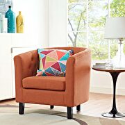 Upholstered fabric armchair in orange main photo