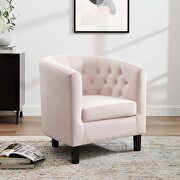 Performance velvet armchair in pink main photo