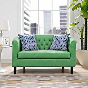 Upholstered fabric loveseat in kelly green main photo