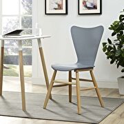 Wood dining chair in gray main photo