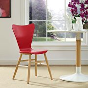 Wood dining chair in red