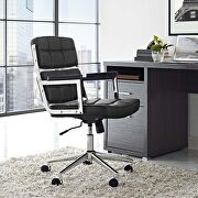 Portray (Black) Highback upholstered vinyl office chair in black