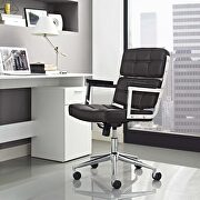 Portray (Brown) Highback upholstered vinyl office chair in brown