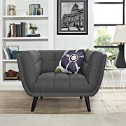 Upholstered fabric armchair in gray main photo