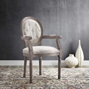 Vintage french dining armchair in beige