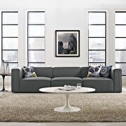Upholstered gray fabric 3pcs sectional sofa main photo