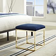 Anticipate II (Gold Navy) Ottoman in gold navy