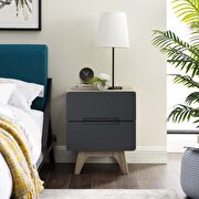 Nightstand or end table in natural gray