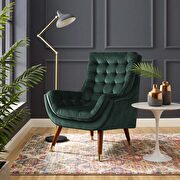 Suggest (Green) Button tufted performance velvet lounge chair