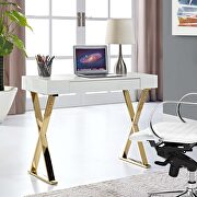 Console table in white gold main photo