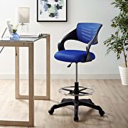 Mesh drafting chair in blue main photo