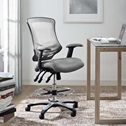 Calibrate (Gray) Mesh drafting chair in gray