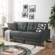 Upholstered fabric sofa in gray main photo