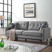 Upholstered fabric sofa in light gray main photo