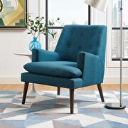 Leisure upholstered lounge chair in teal